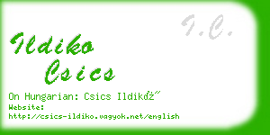 ildiko csics business card